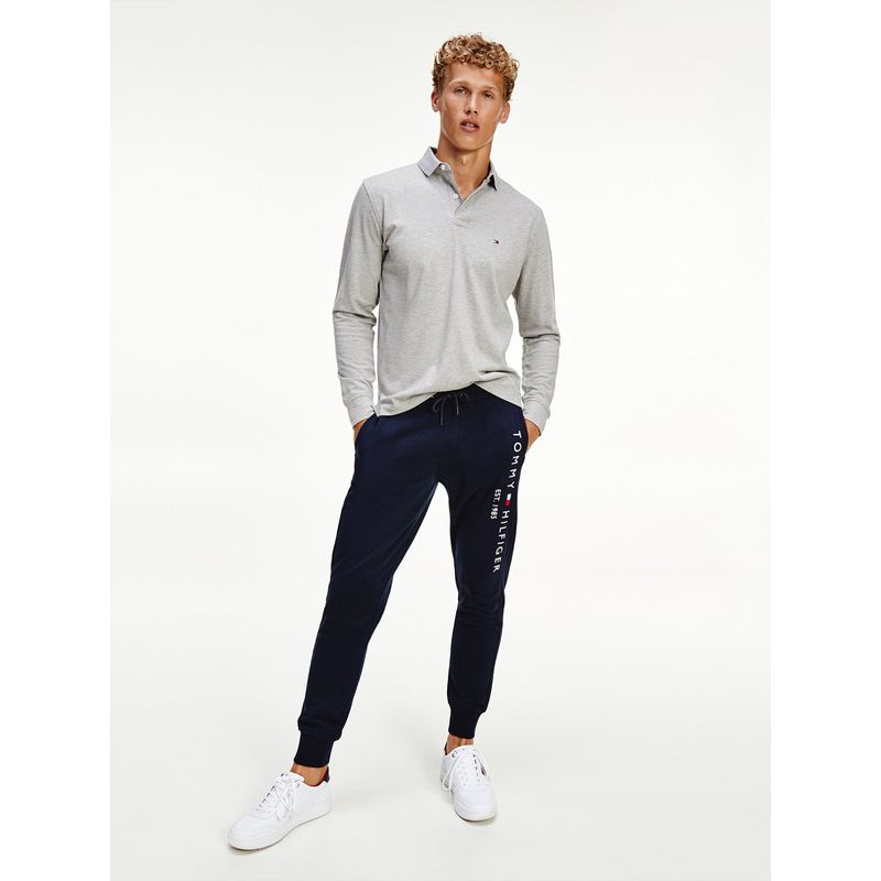 TOMMY HILFIGER - Joggers Branded Orgánic Cotton Azul Tommy Hilfiger