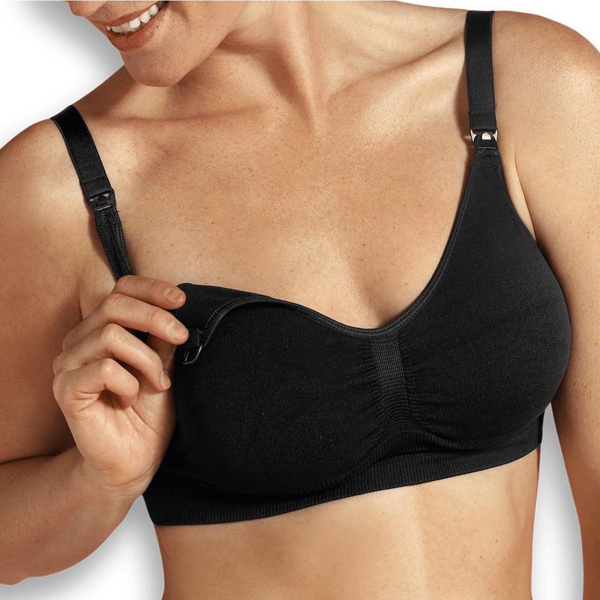 CARRIWELL - Sostén Lactancia Seamless Negro CARRIWELL