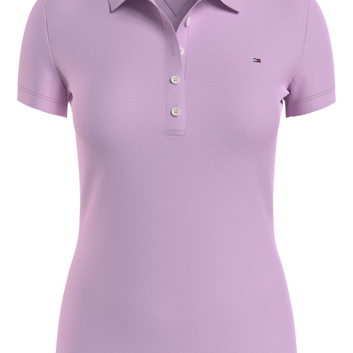 TOMMY HILFIGER - Polo Básica Pique Corte Slim Lila Tommy Hilfiger