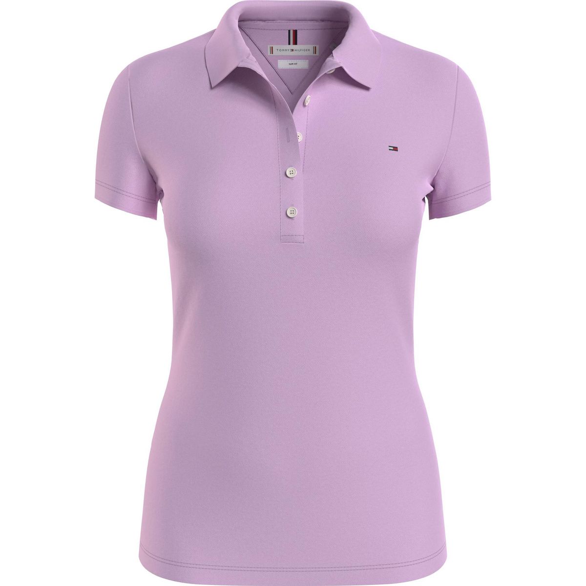 TOMMY HILFIGER - Polo Básica Pique Corte Slim Lila Tommy Hilfiger