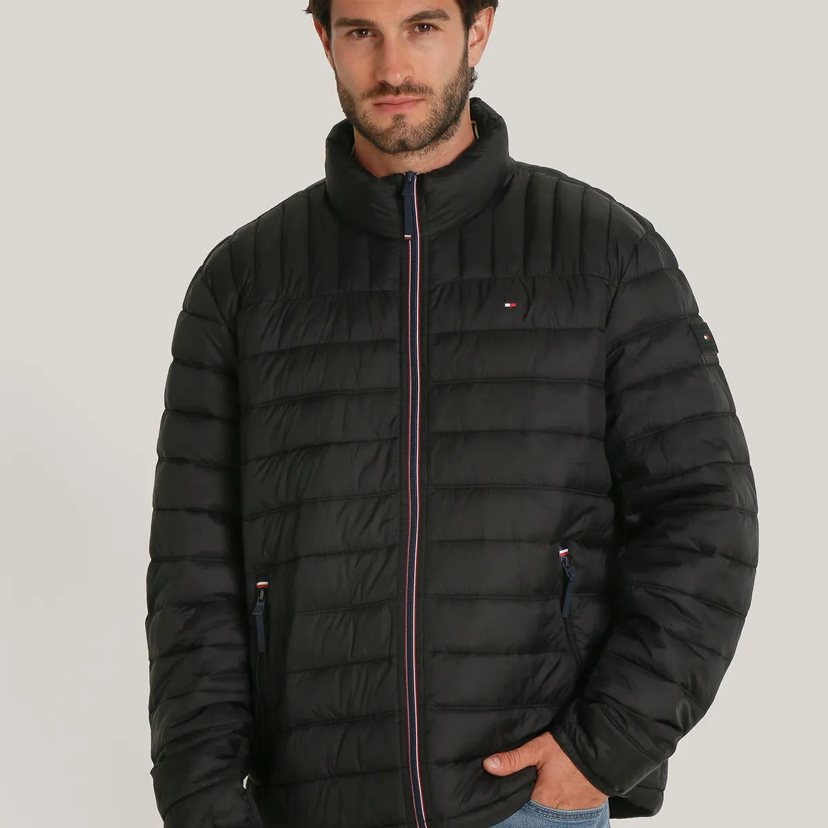 TOMMY HILFIGER - Parka Weight Quilted Negro Tommy Hilfiger