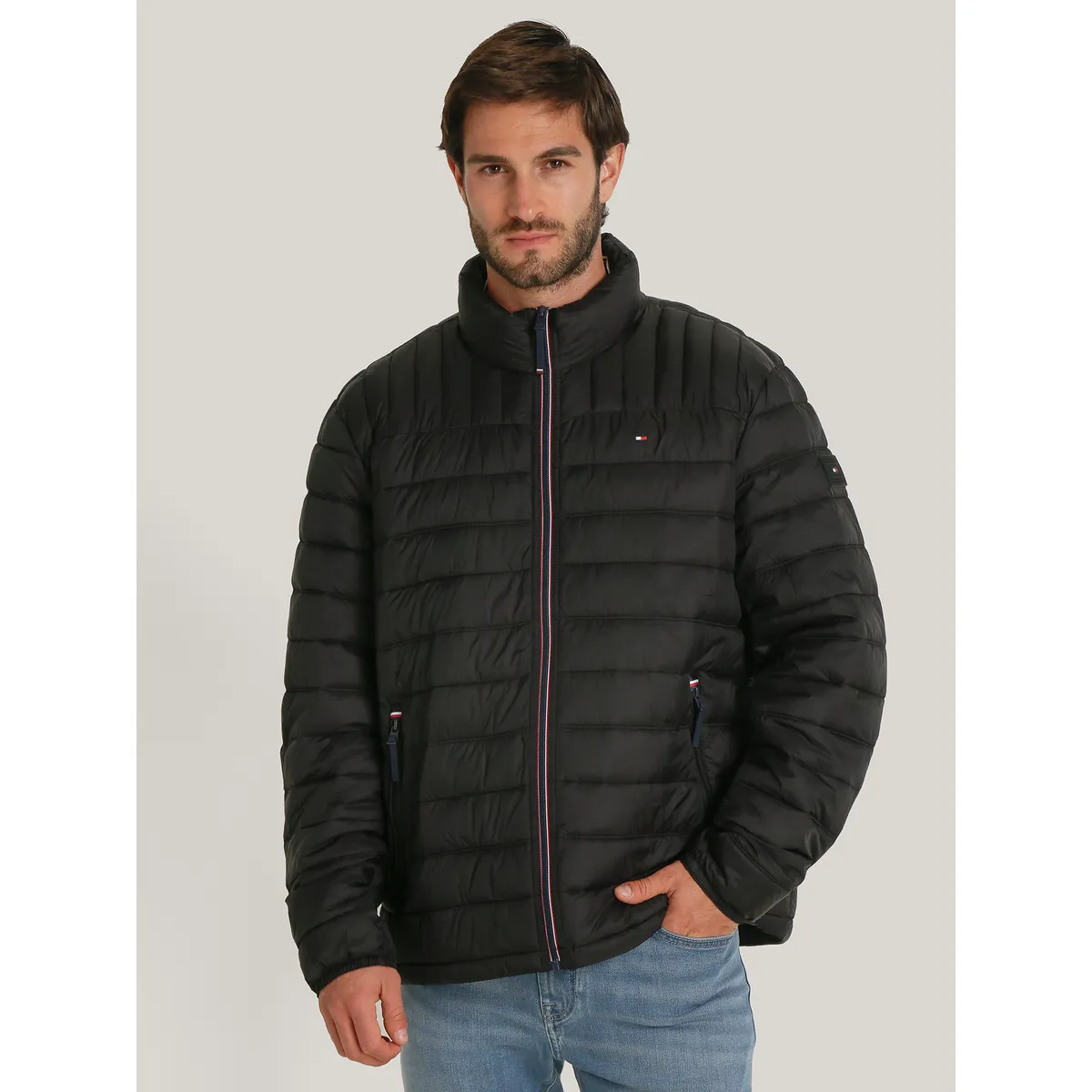 TOMMY HILFIGER - Parka Weight Quilted Negro Tommy Hilfiger