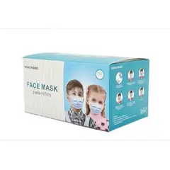 GENERICO - Mascarilla Desechable Niño arcoiris 50 Uni Certificada