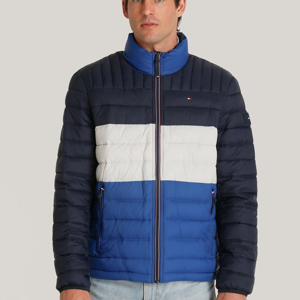 TOMMY HILFIGER - Parka Weight Quilted Multicolor Tommy Hilfiger