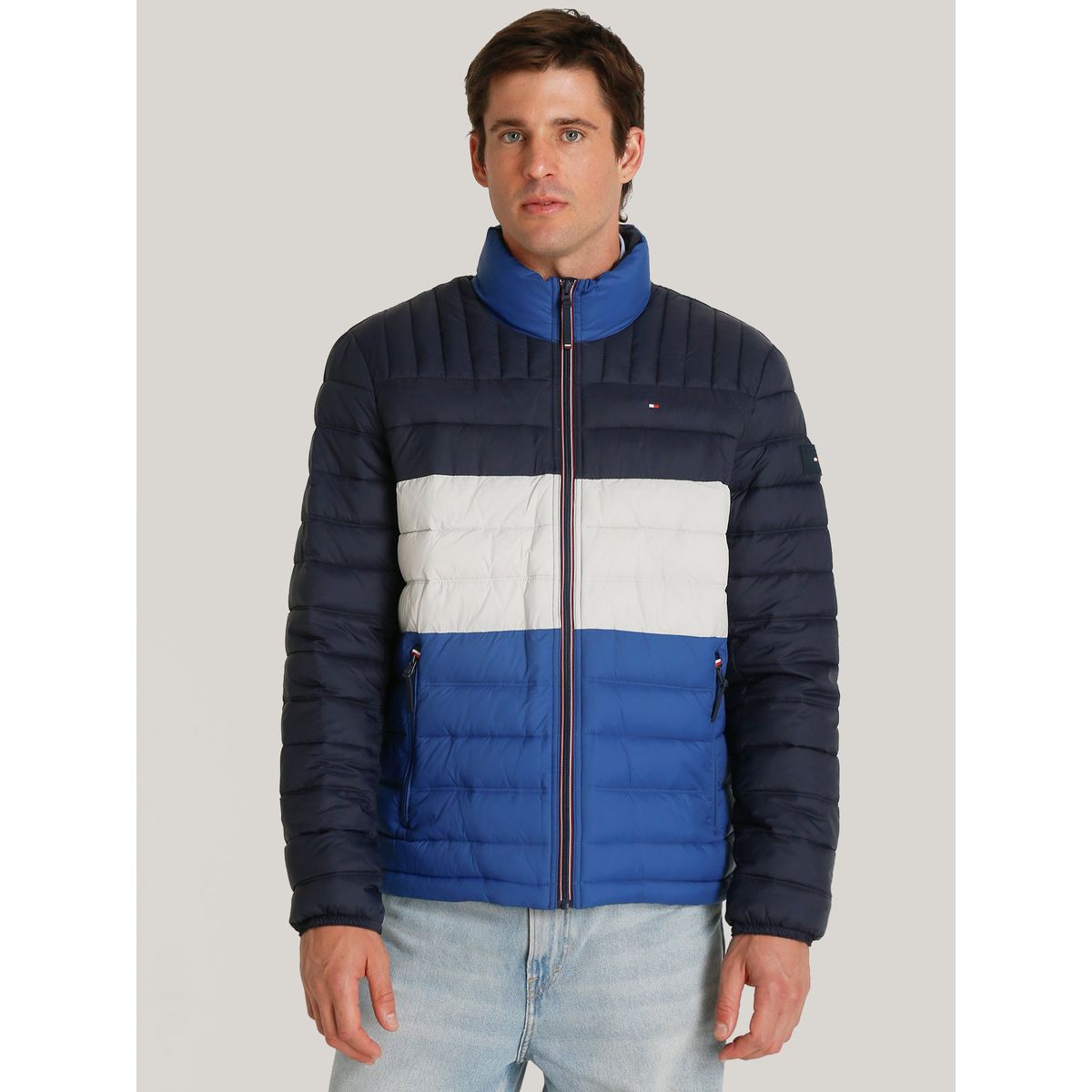 TOMMY HILFIGER - Parka Weight Quilted Multicolor Tommy Hilfiger