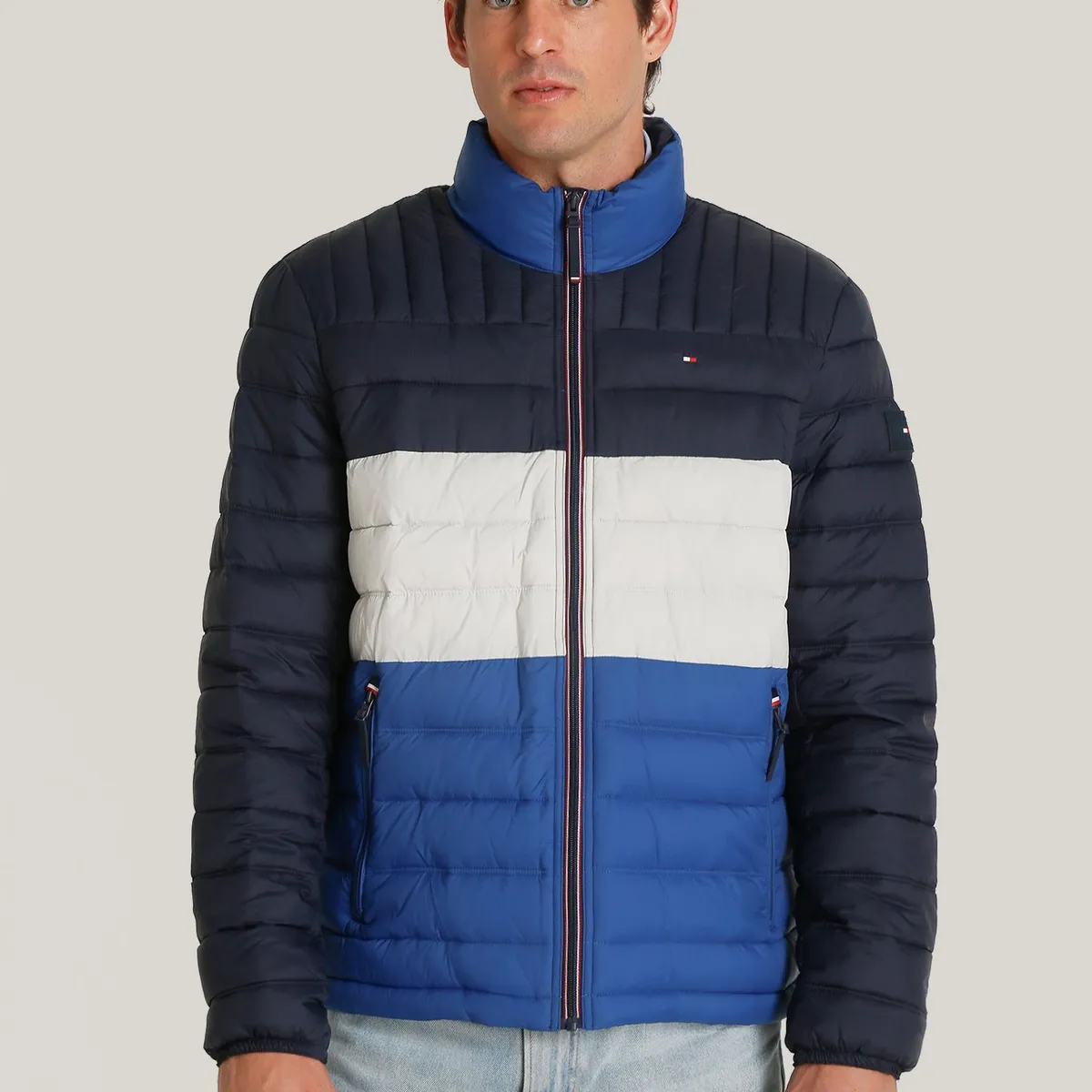 TOMMY HILFIGER - Parka Weight Quilted Multicolor Tommy Hilfiger