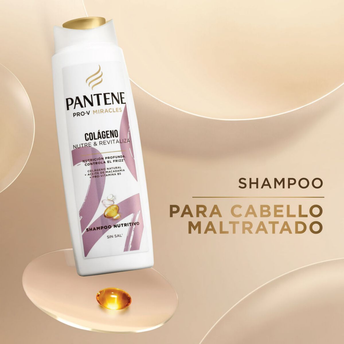 PANTENE - 3 Shampoo Pantene Colageno Nutre & Revitaliza 510ml