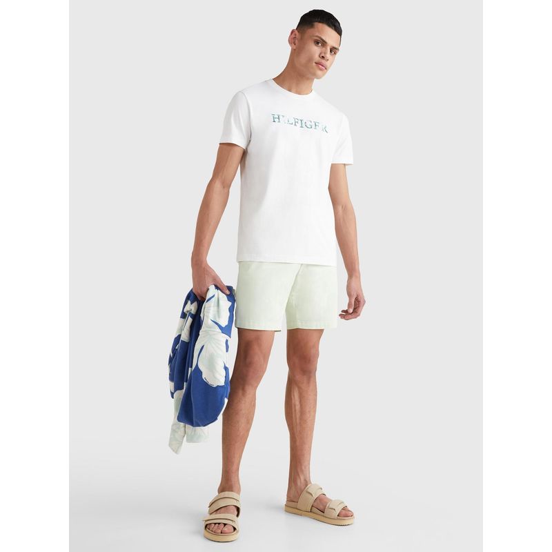TOMMY HILFIGER - Polera Th Cool Floral Logo Blanco Tommy Hilfiger