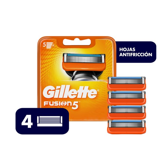 GILLETTE - Repuestos de Afeitar Gillette Fusion5 4 Unidades