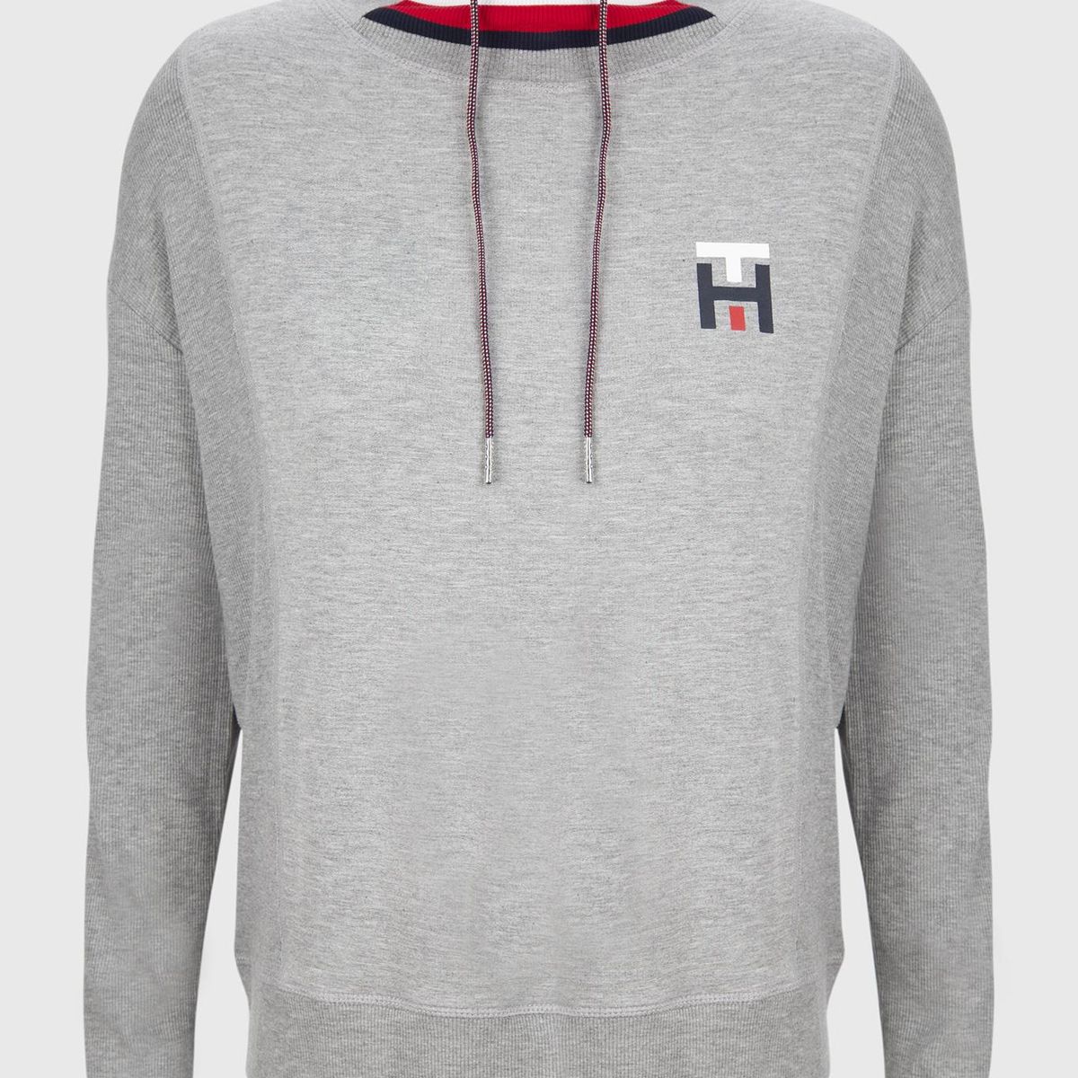 TOMMY HILFIGER - Polerón Hoodie Logo Gráfico Gris Tommy Hilfiger