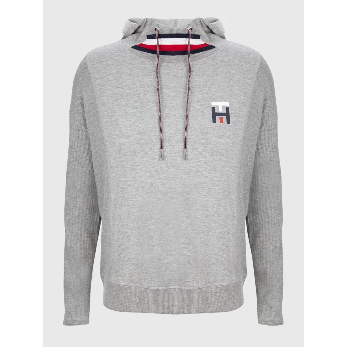 TOMMY HILFIGER - Polerón Hoodie Logo Gráfico Gris Tommy Hilfiger