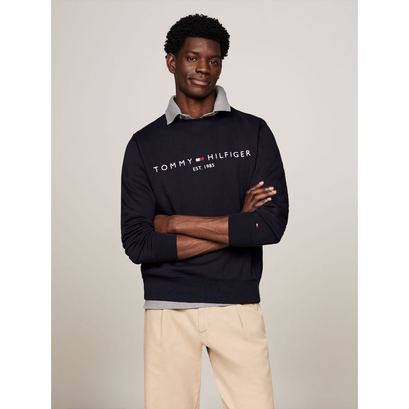 TOMMY HILFIGER - Polerón Tommy Logo Azul Tommy Hilfiger
