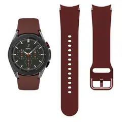 GENERICO - Correa Silicona Premium Para Galaxy Watch 4 / 5 Classic Burdeo