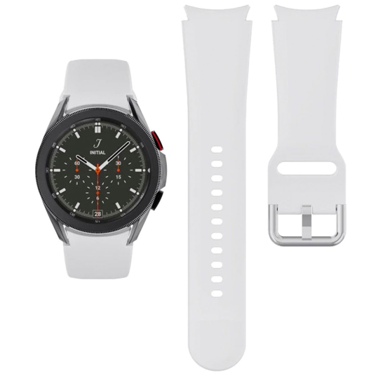 GENERICO - Correa Silicona Premium Para Galaxy Watch 4 / 5 Classic Blanco