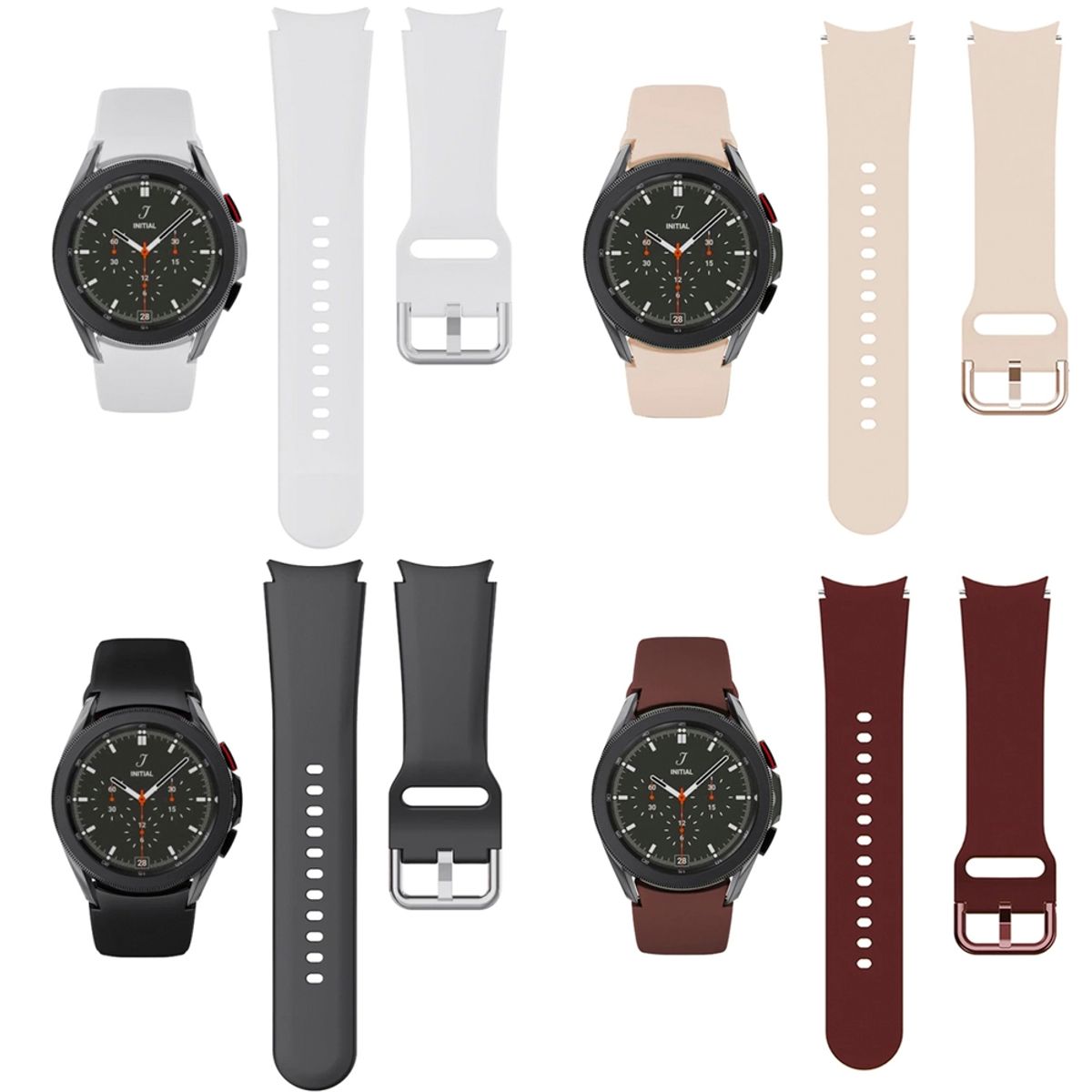 GENERICO - Correa Silicona Premium Para Galaxy Watch 4 / 5 Classic Blanco