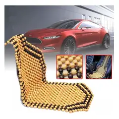 GENERICO - Respaldo De Asiento Bolas Madera Bambú Auto Respaldo Lumb