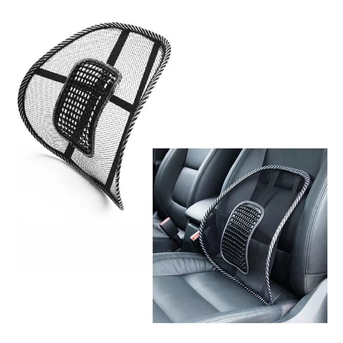 GENERICO - Respaldo Lumbar Para Silla Auto Y Oficina Soporte Ergonómico