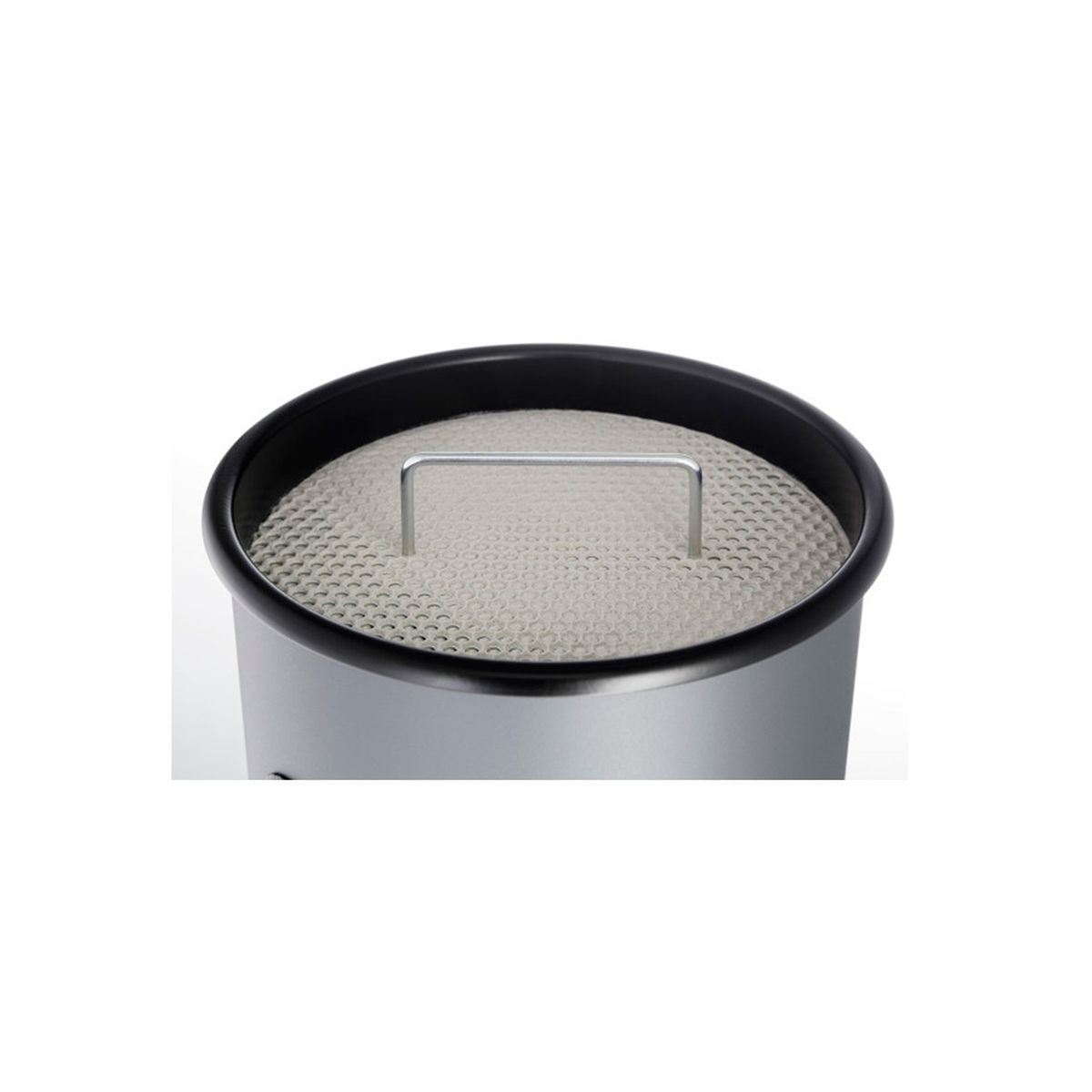 DURABLE - Basurero Redondo Metálico Con Cenicero Durable- Plata