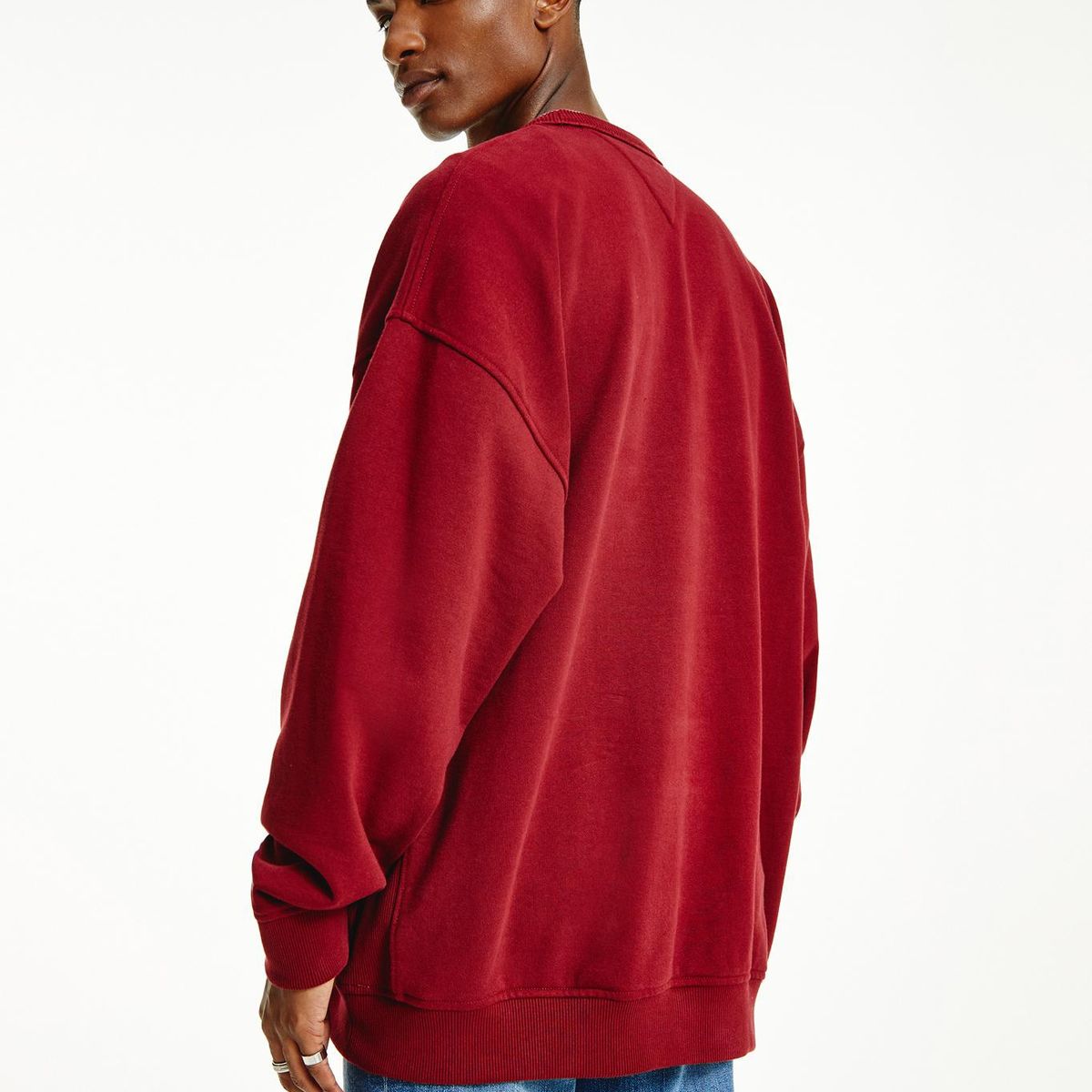 TOMMY HILFIGER - Polerón Tjm College Rojo Tommy Jeans