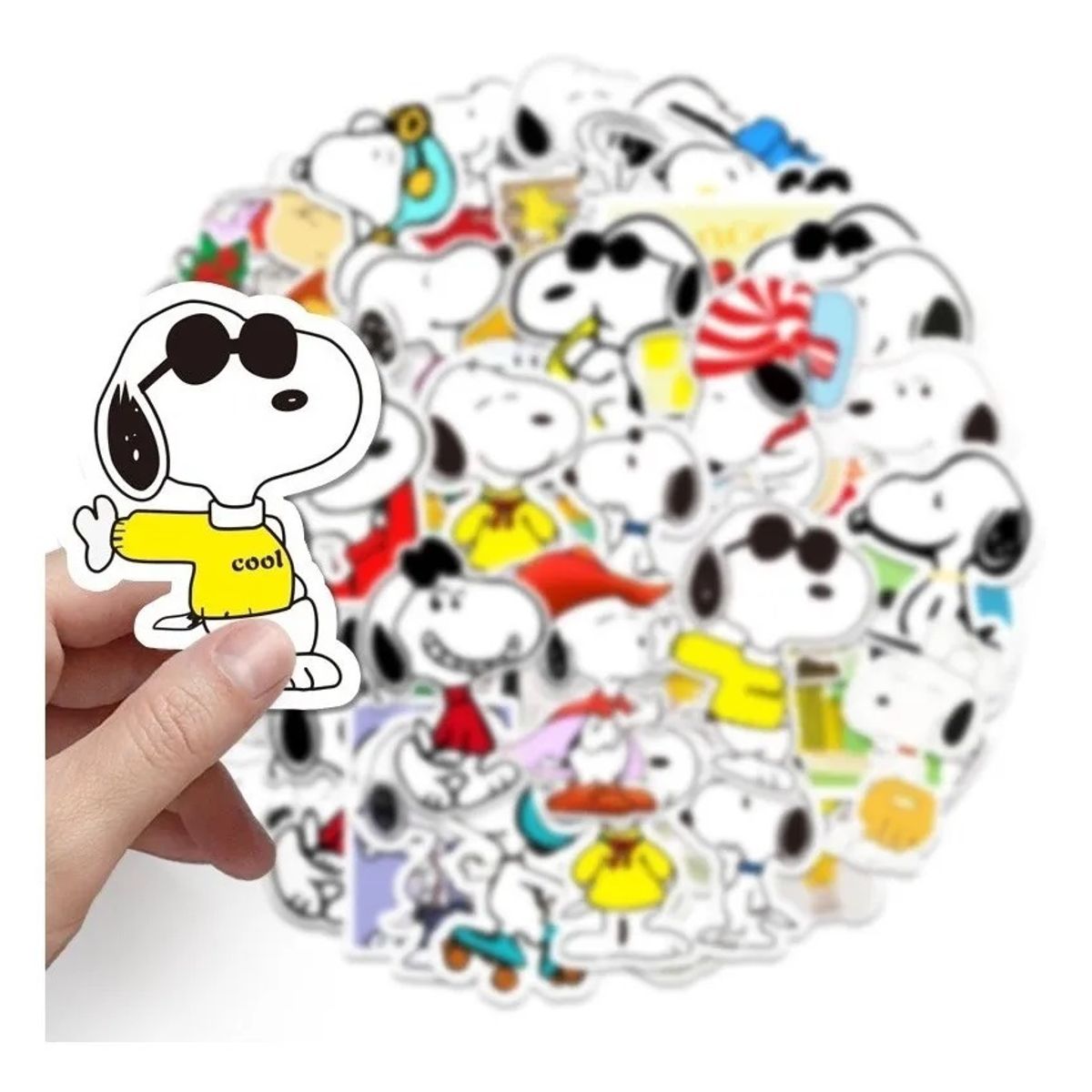 GARSIL - 50 Stickers Snoopy  - Etiquetas Autoadhesivas