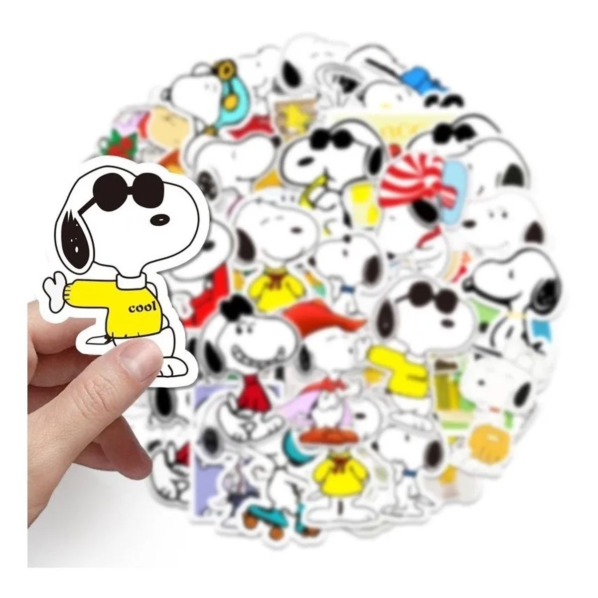 GARSIL - 50 Stickers Snoopy  - Etiquetas Autoadhesivas