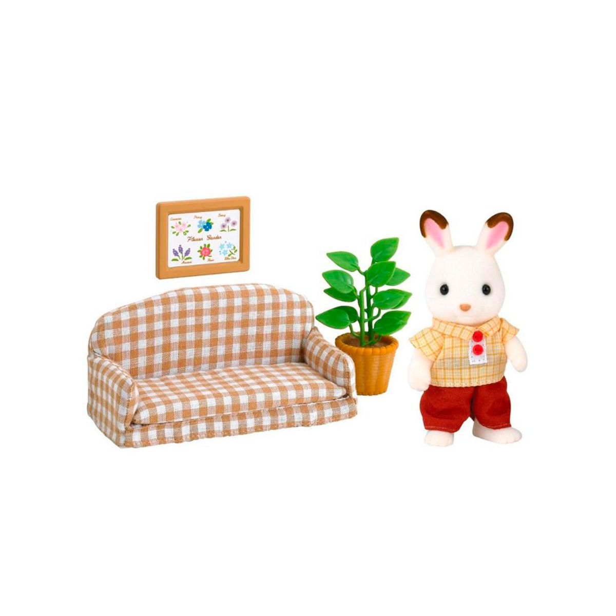 SYLVANIAN FAMILIES - Papá Conejo Chocolate Sylvanian Families con Accesorios