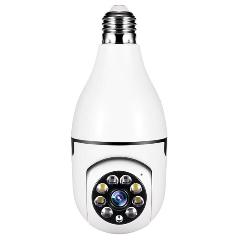 UNIVERSAL - Camara Seguridad Tipo Ampolleta  360° Blanca