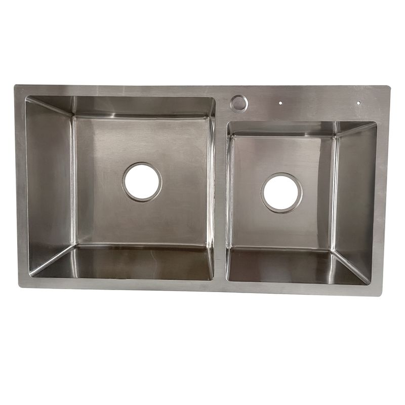 MODERN SPACE - Lavaplatos 80x45 Cm Delux Acero Inoxidable 2mm
