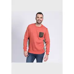 POTROS - Polerón Cuello Redondo Con Aplicación Ladrillo POTROS.