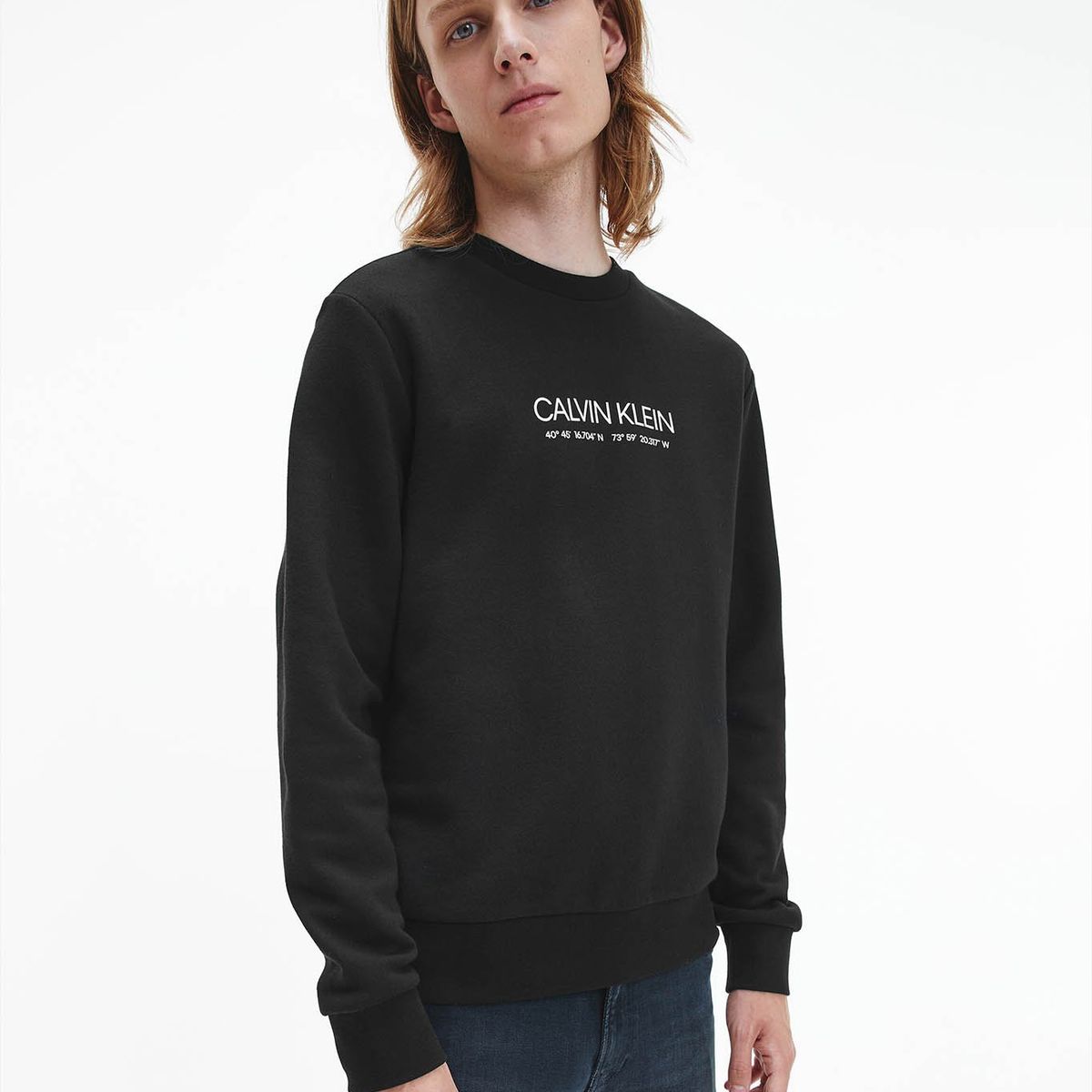 CALVIN KLEIN - Polerón Logo Coordinates Negro Calvin Klein