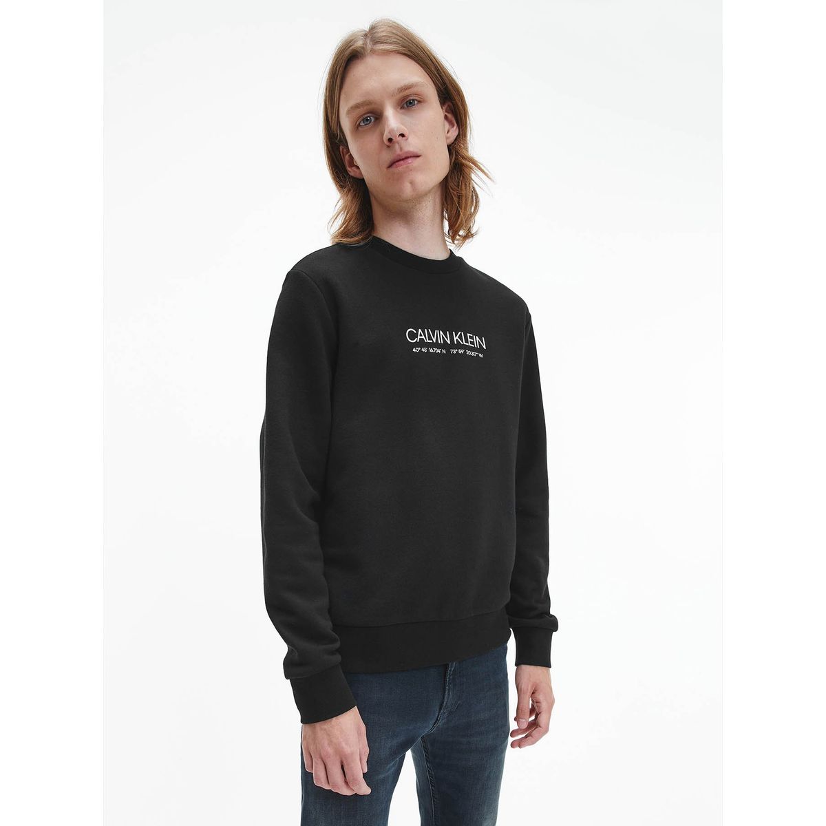 CALVIN KLEIN - Polerón Logo Coordinates Negro Calvin Klein