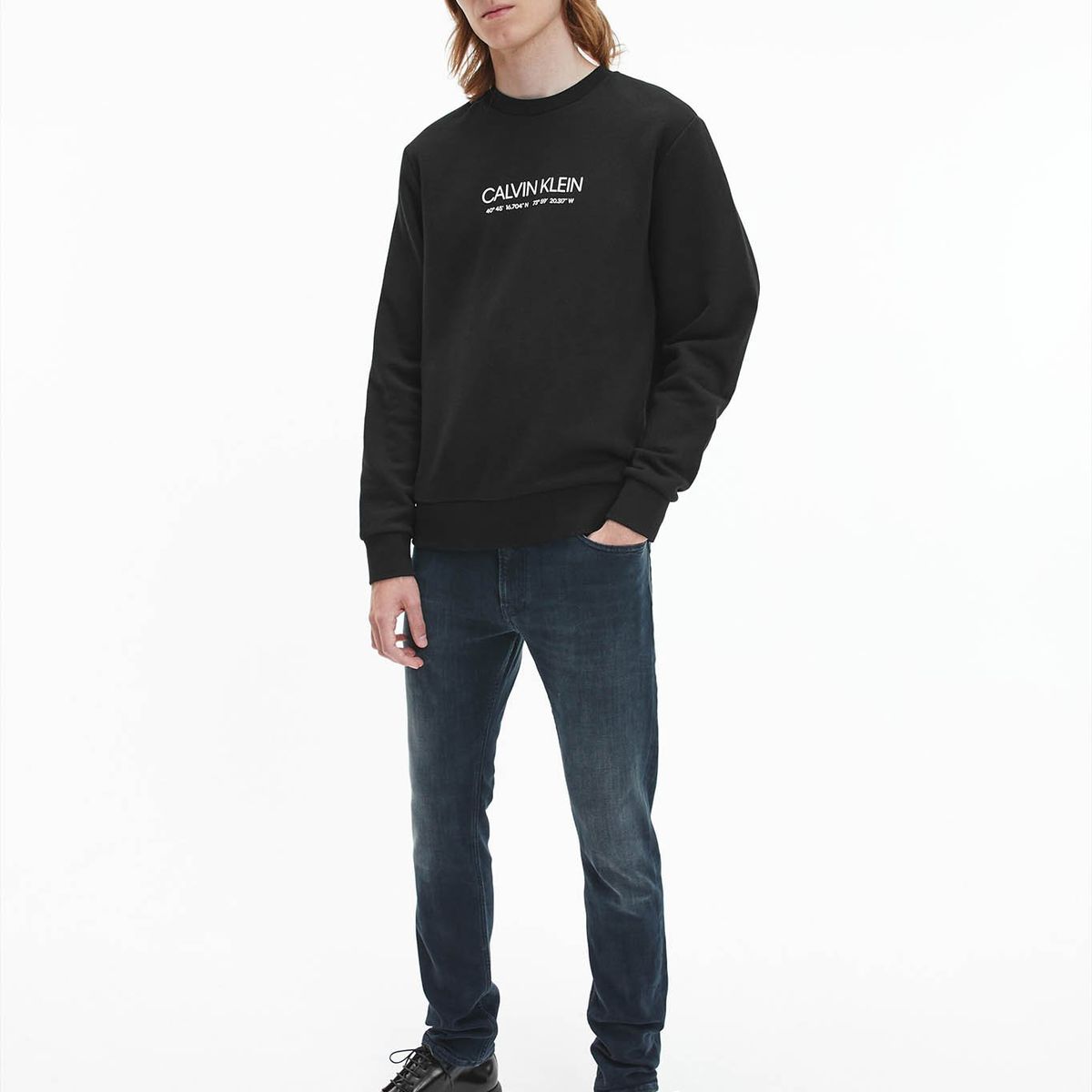 CALVIN KLEIN - Polerón Logo Coordinates Negro Calvin Klein