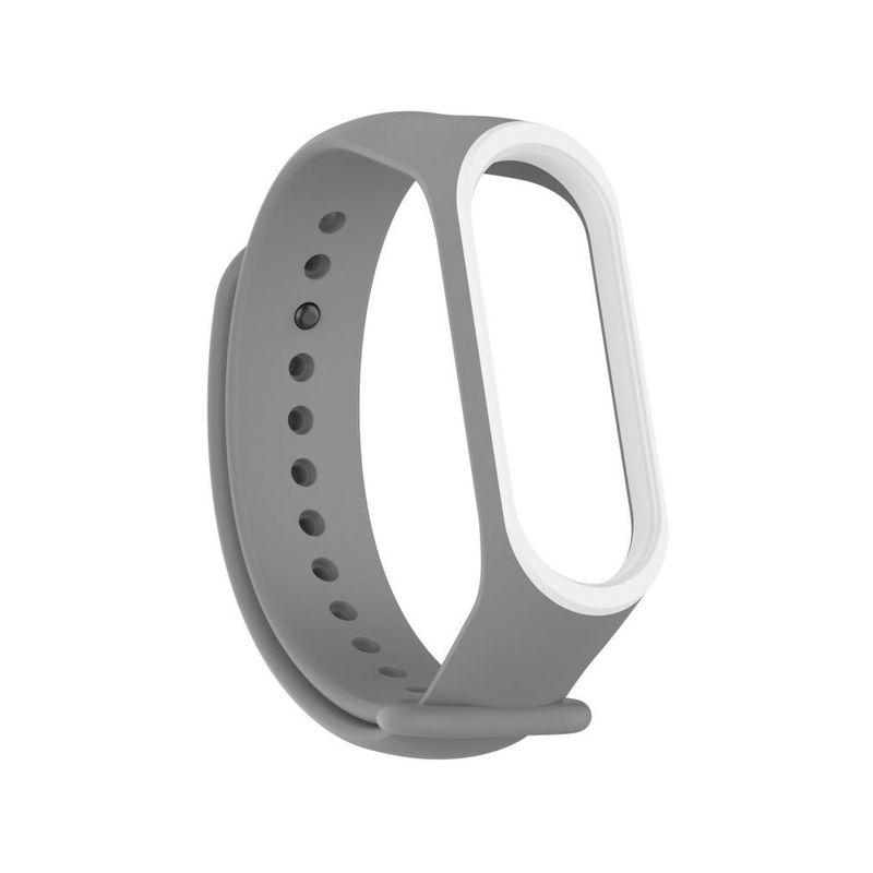 GENERICO - Correa De Silicona Colores Para Xiaomi Mi Band 3 y 4 Gris