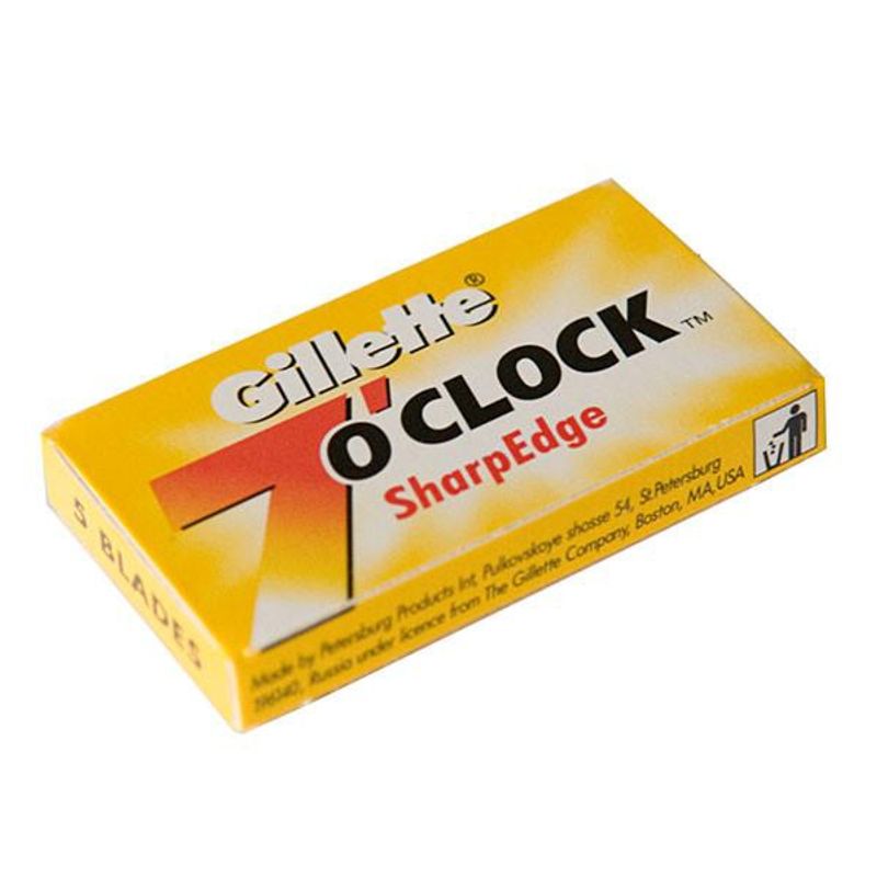 GILLETTE - 10 Hoja De Afeitar Doble Filo 7 Oclock Sharp Gillette