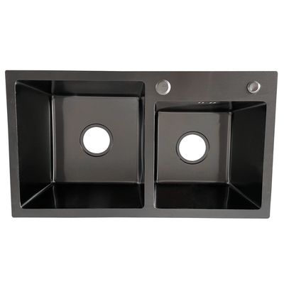 Imagen 2 del producto Lavaplatos 68x38 Negro Deluxe Acero Inoxidable