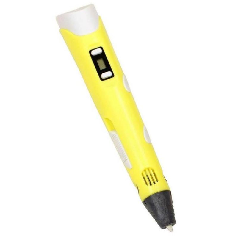 GENERICO - Lápiz 3D Amarillo con filamentos de regalo