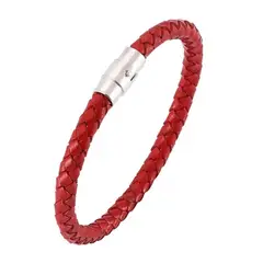 MERCADO CBF - Pulsera Elegante Vikinga Rojo Intenso