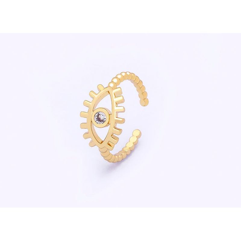 GENERICO - Anillo EYES GOLD Baño de Oro 18K.