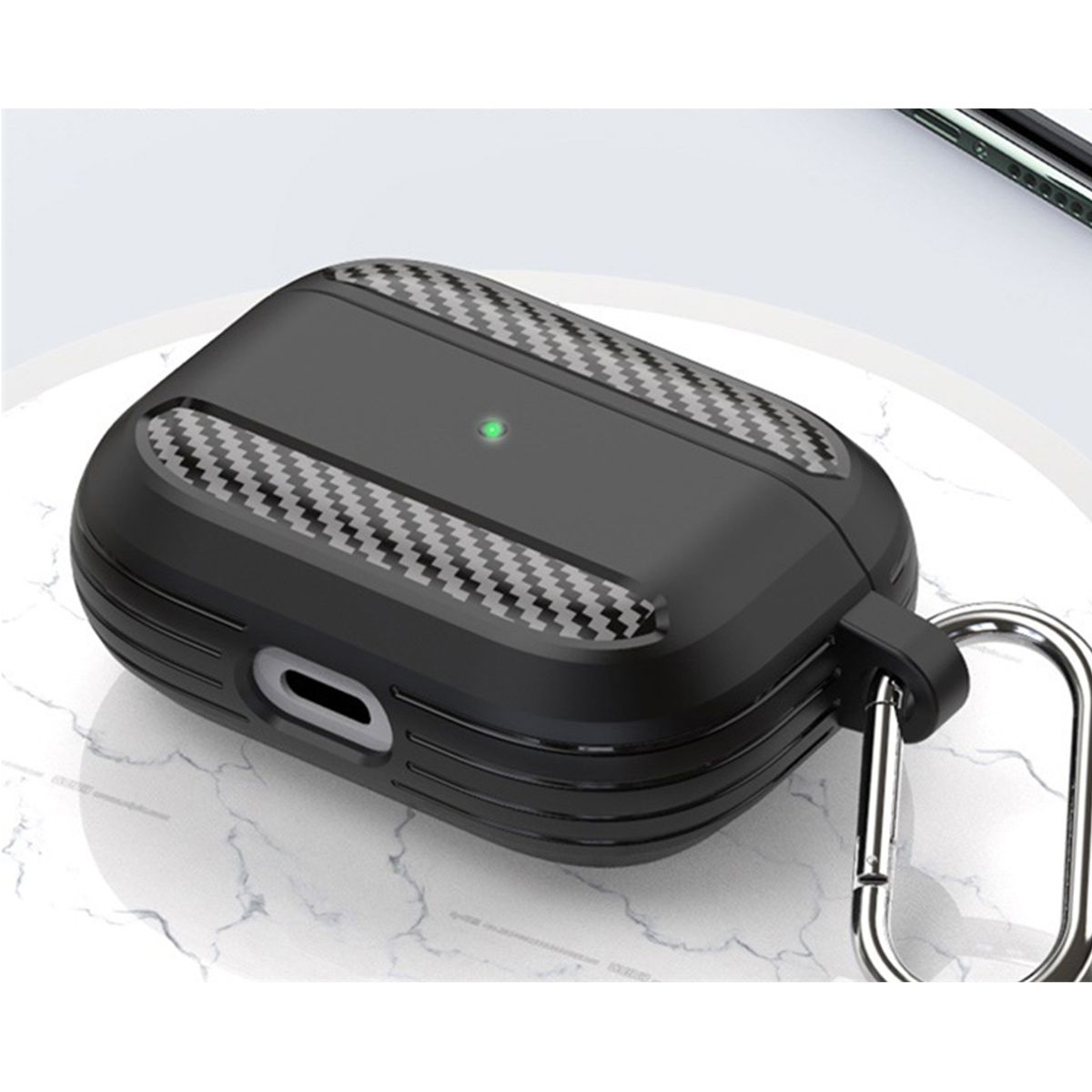 GENERICO - Carcasa Funda Silicona Rigida Wiwu Para AirPods Pro Negro