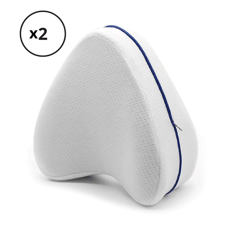 GENERICO - Pack X2 Almohadas Para Piernas Almohadas Memory Rodilla Cojin