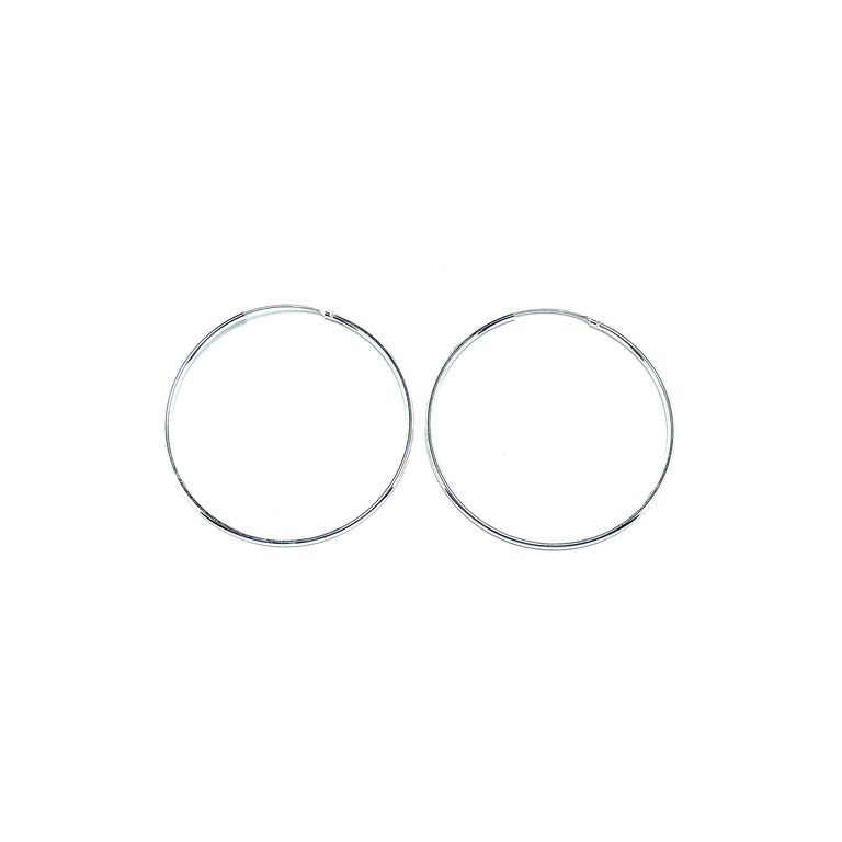 Aros Argolla 45mm Plata Fina 925 Plateado TALLA UNICA