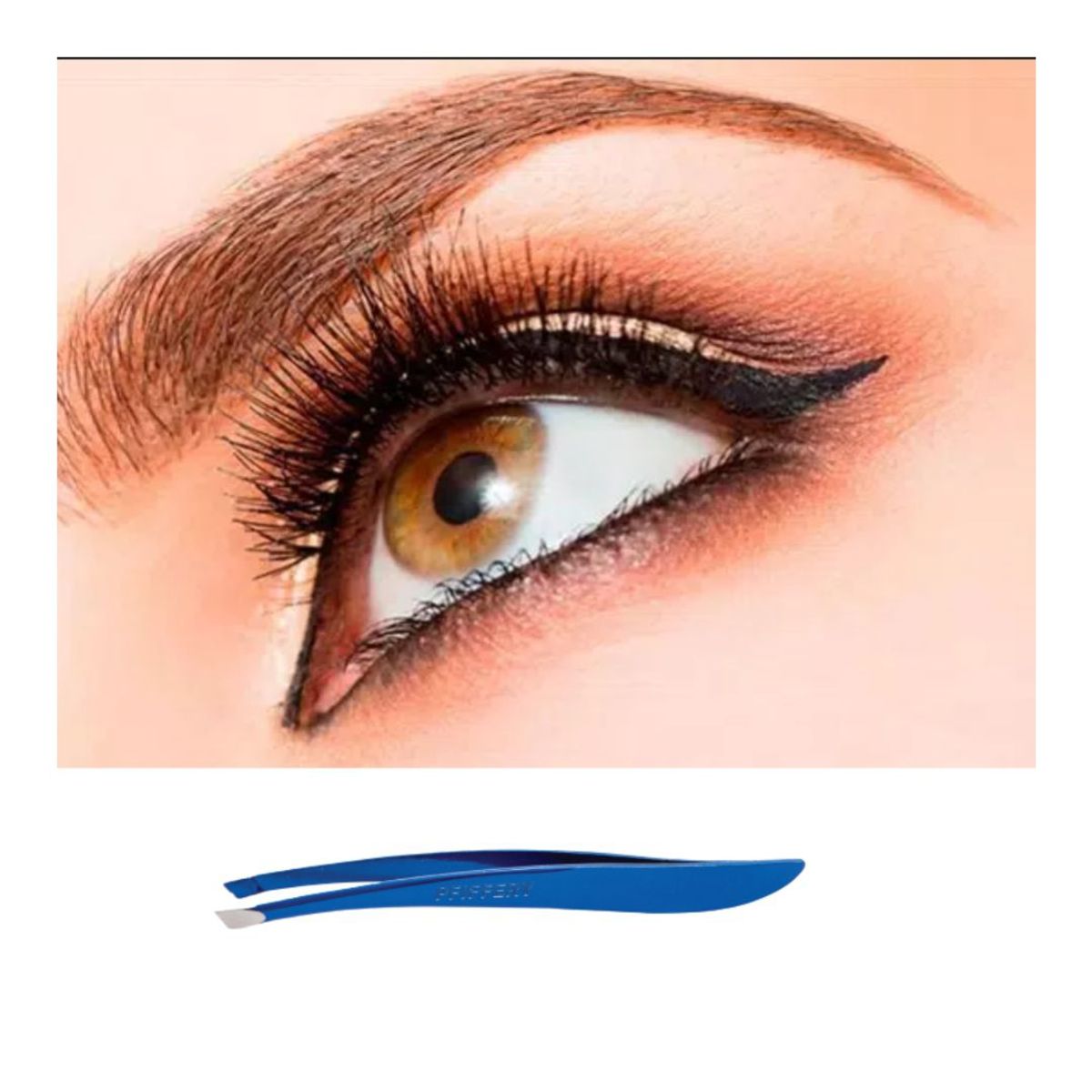 PFIFFERY - Pinza delgada para cejas de punta fina en forma oblicua