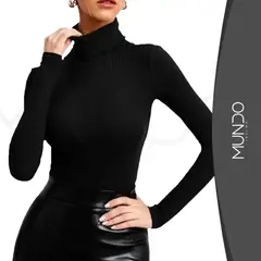 MUNDO INSUMO - Beatle Sweter Cuello Alto Doble De Mujer Varios Colores