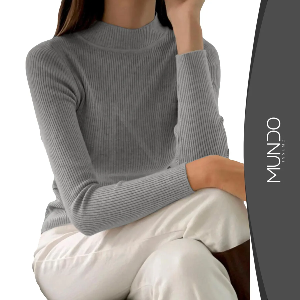 MUNDO INSUMO - Beatle Sweater Cuello Medio De Mujer Varios Colores