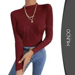 MUNDO INSUMO - Beatle Sweater Cuello Medio De Mujer Varios Colores