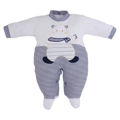 Imagen 2 del producto Enterito Bebé Niño 100% Algodón 0-3 Meses Bordado EXCLUSIVO