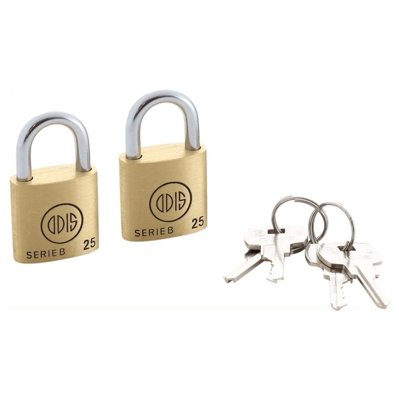 ODIS - Pack 2 Candados Odis B25 25mm - Llaves Iguales