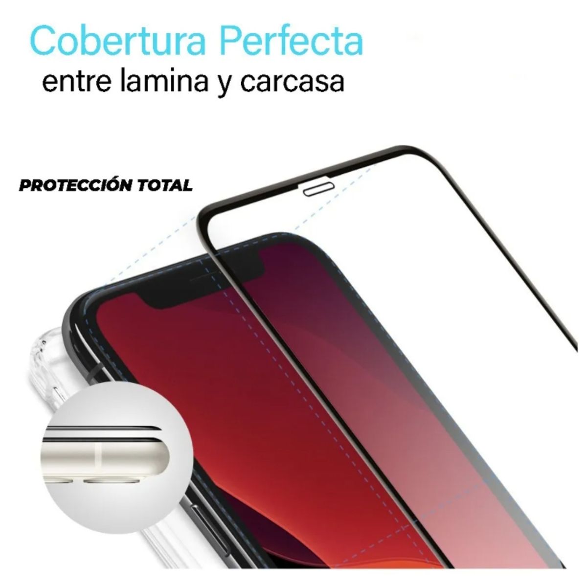 GENERICO - Kit Carcasa para iPhone 11 + Lámina + Glass Cámara