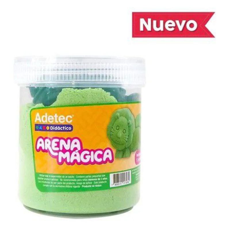 ADETEC - Arena Mágica 450 g + 6 Moldes Animalitos Adetec