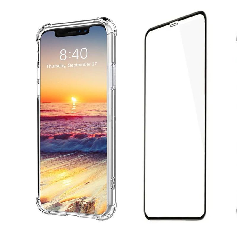 GENERICO - Kit Carcasa y Lámina Antigolpes Reforzada iPhone XR